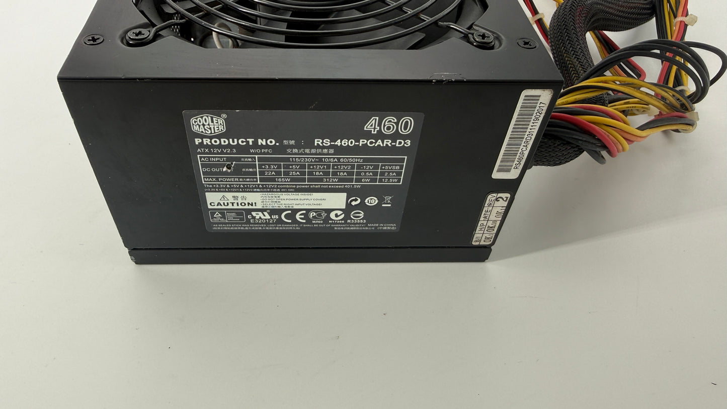 Cooler Master 460 RS-460-PCAR-D3 Power Supply. A Grade Unit