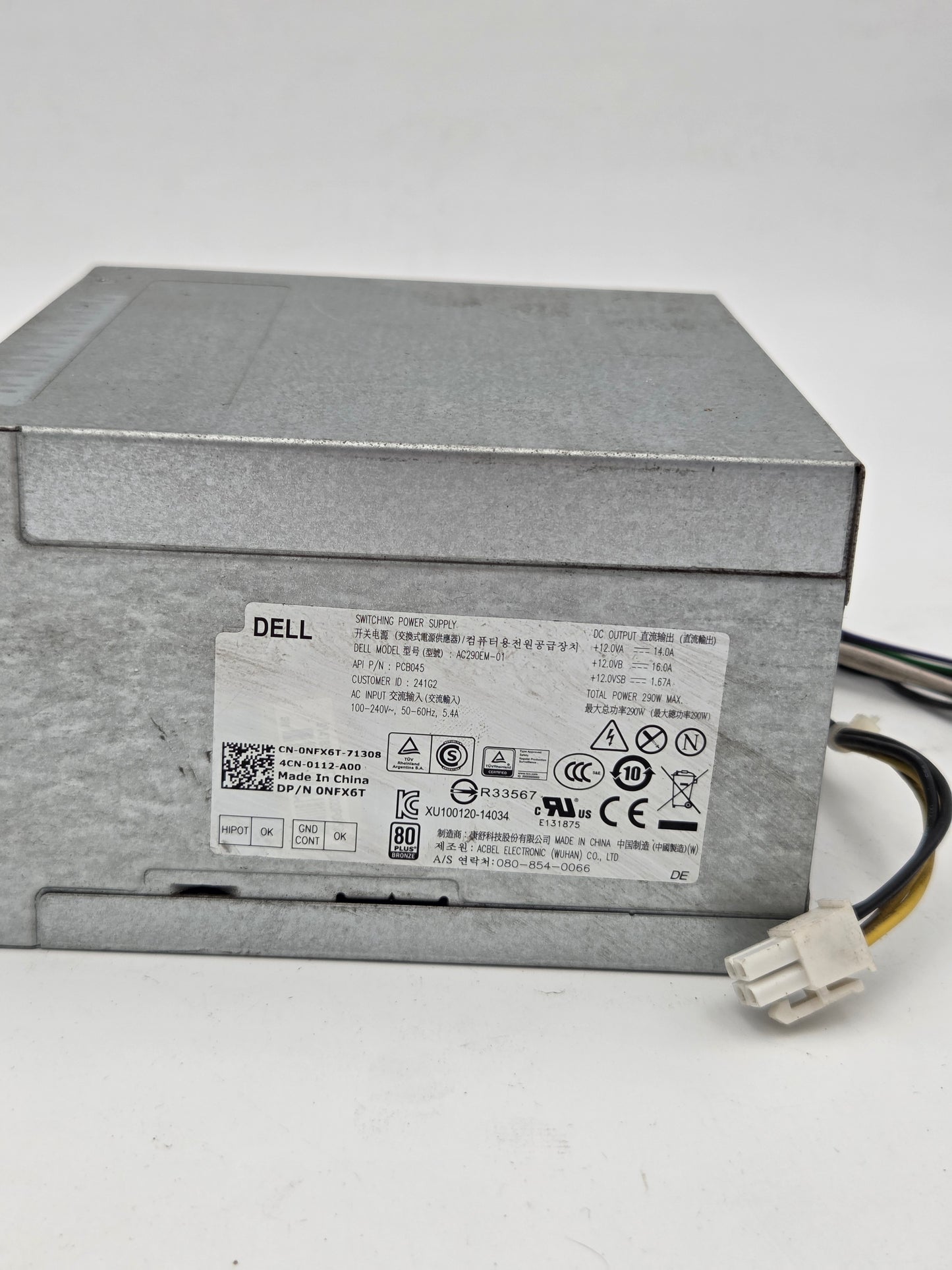 Dell AC290EM-01 290W Power Supply Unit (PSU) 6 pin