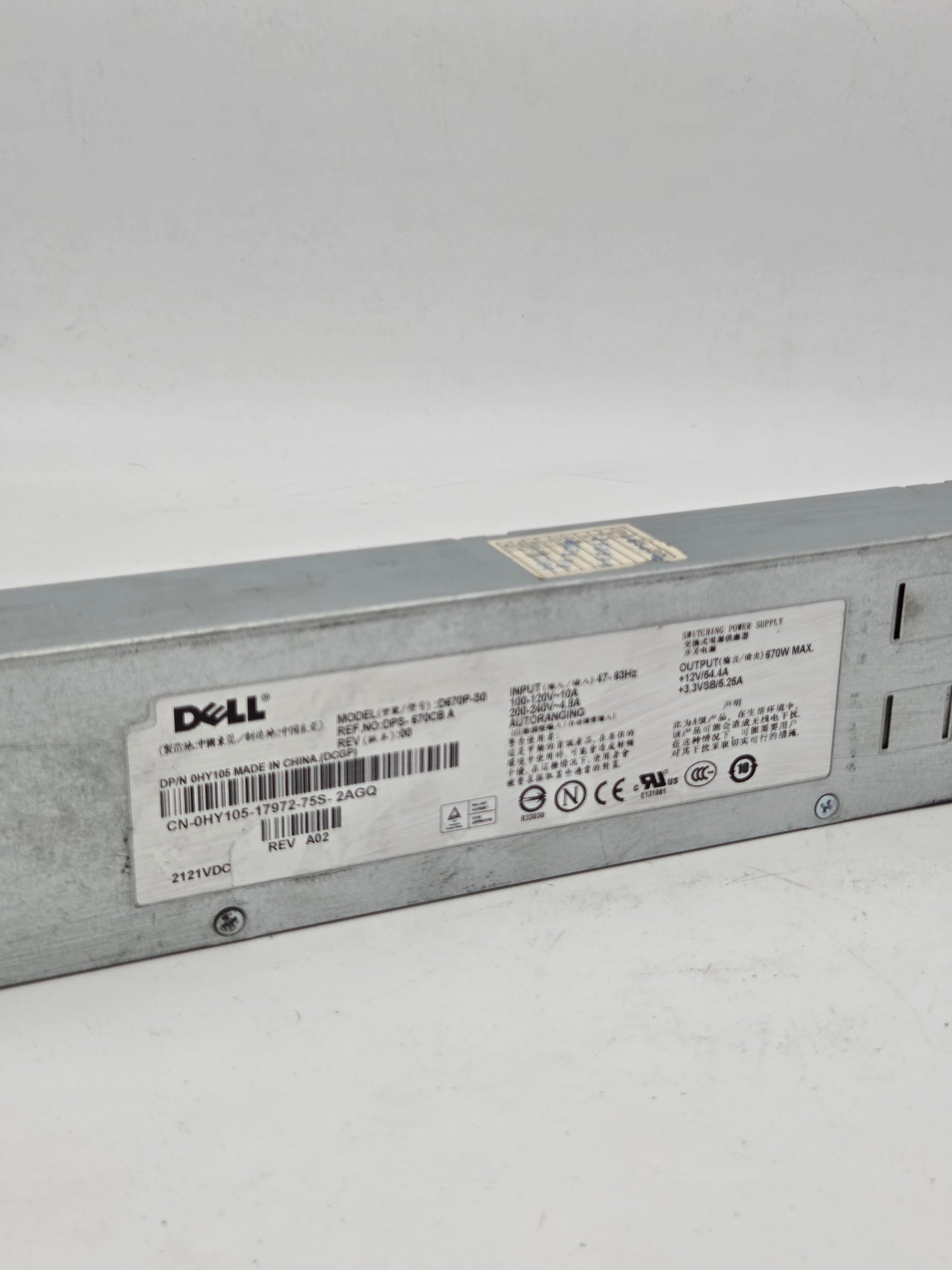 Dell D670P-S0 670W Server Power Supply Unit (PSU)