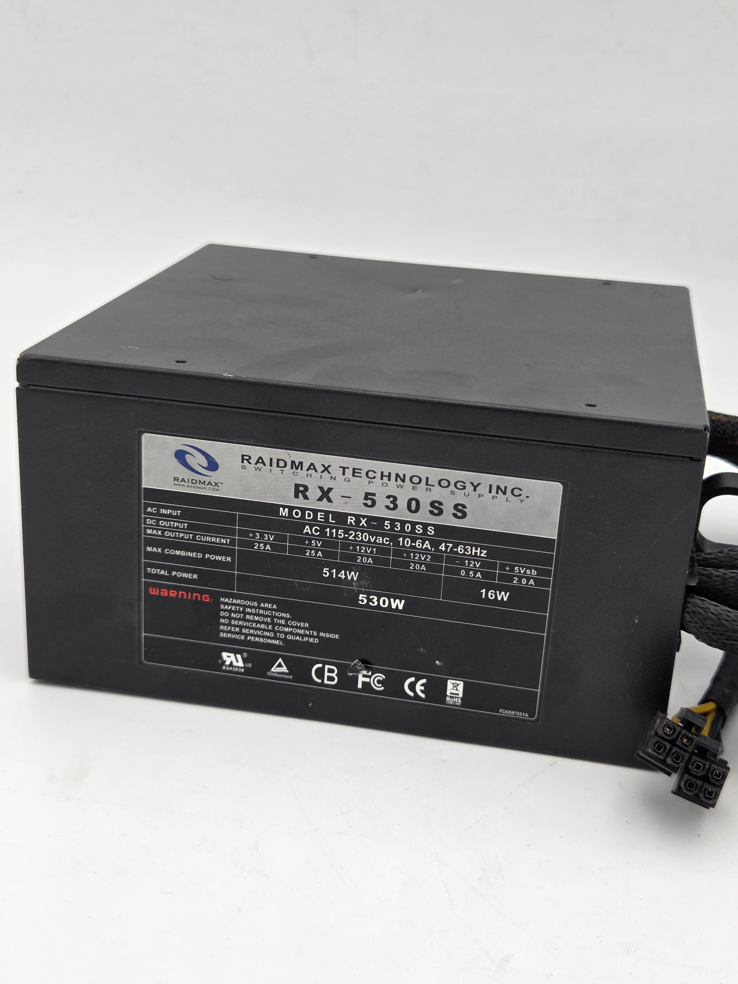 Raidmax RX-530SS 530W ATX Power Supply Unit (PSU)