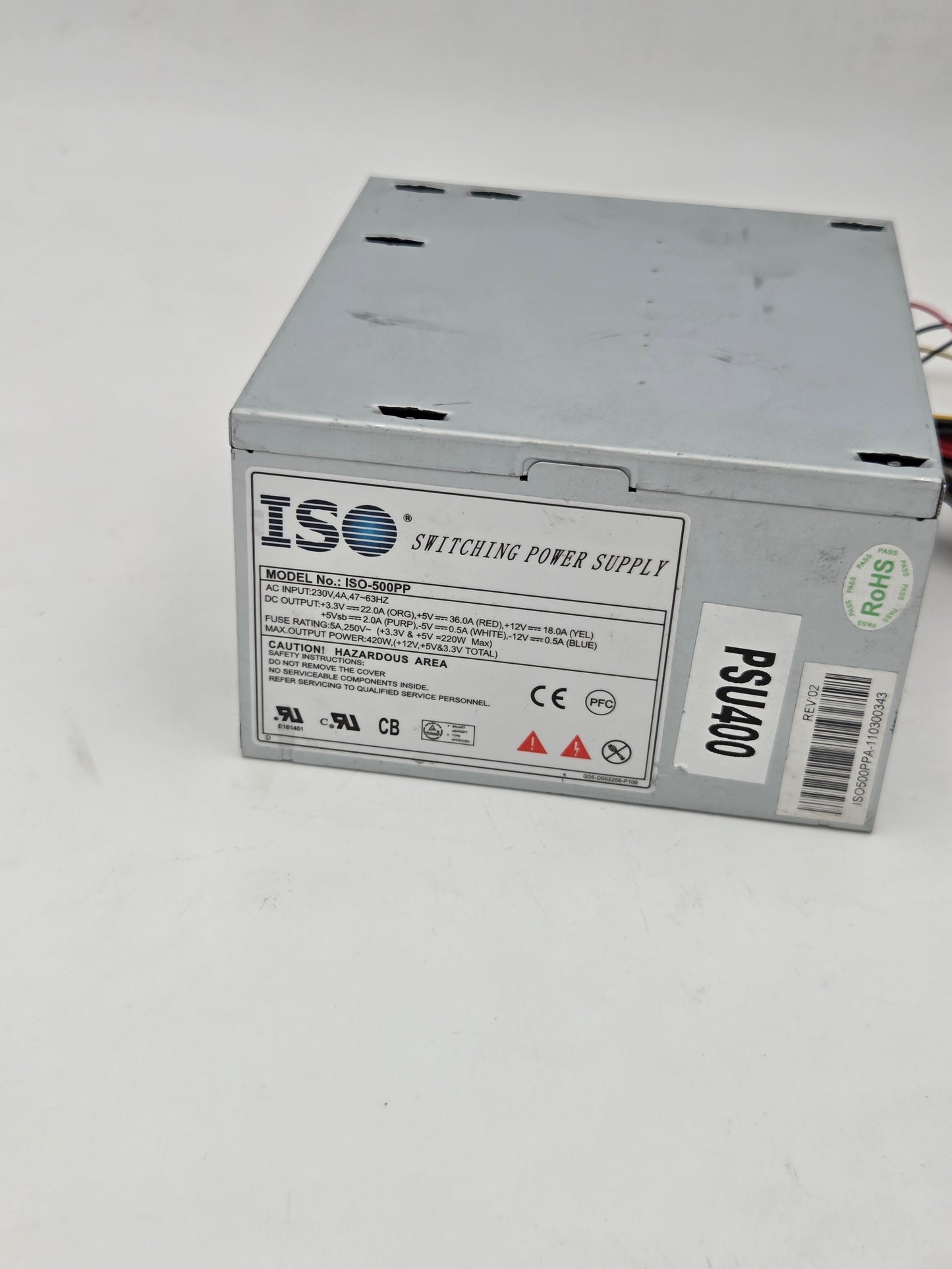 ISO Switching Power Supply - Model: ISO-500PP 420W
