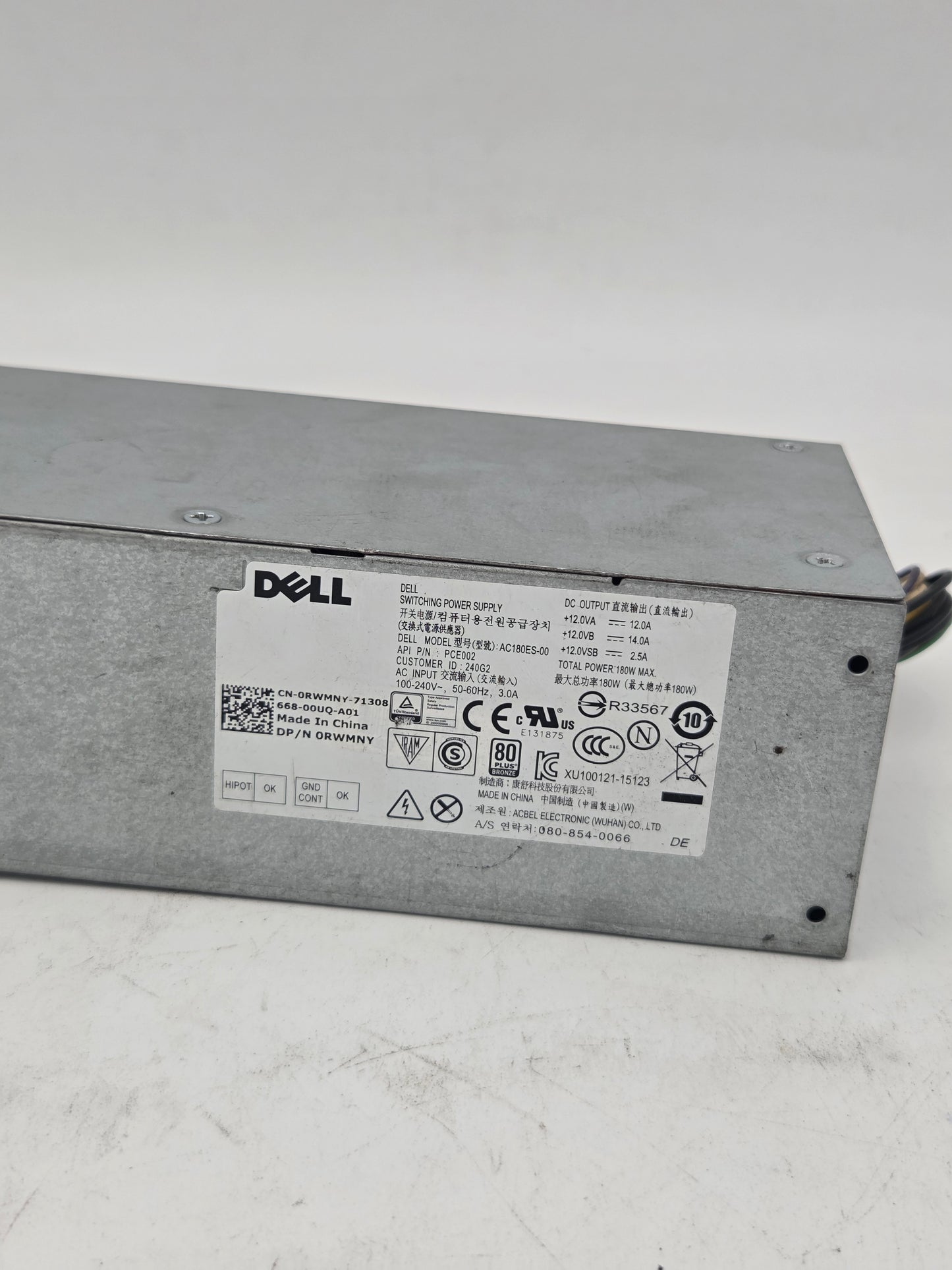 Dell AC180ES-00 180W Power Supply Unit (PSU) 8 Pin