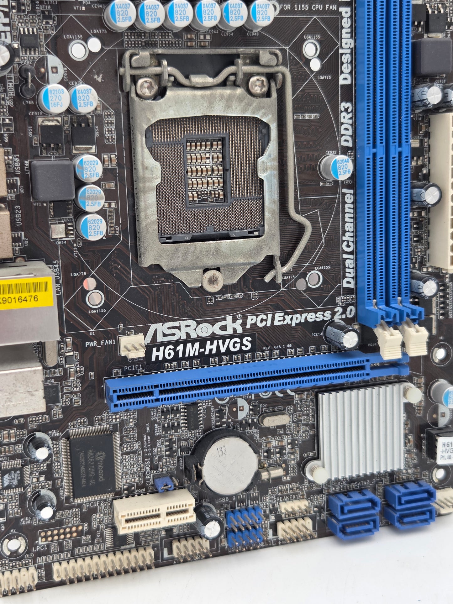 ASRock H61M-HVGS Micro-ATX Motherboard - LGA 1155 Socket (No IO Shield)