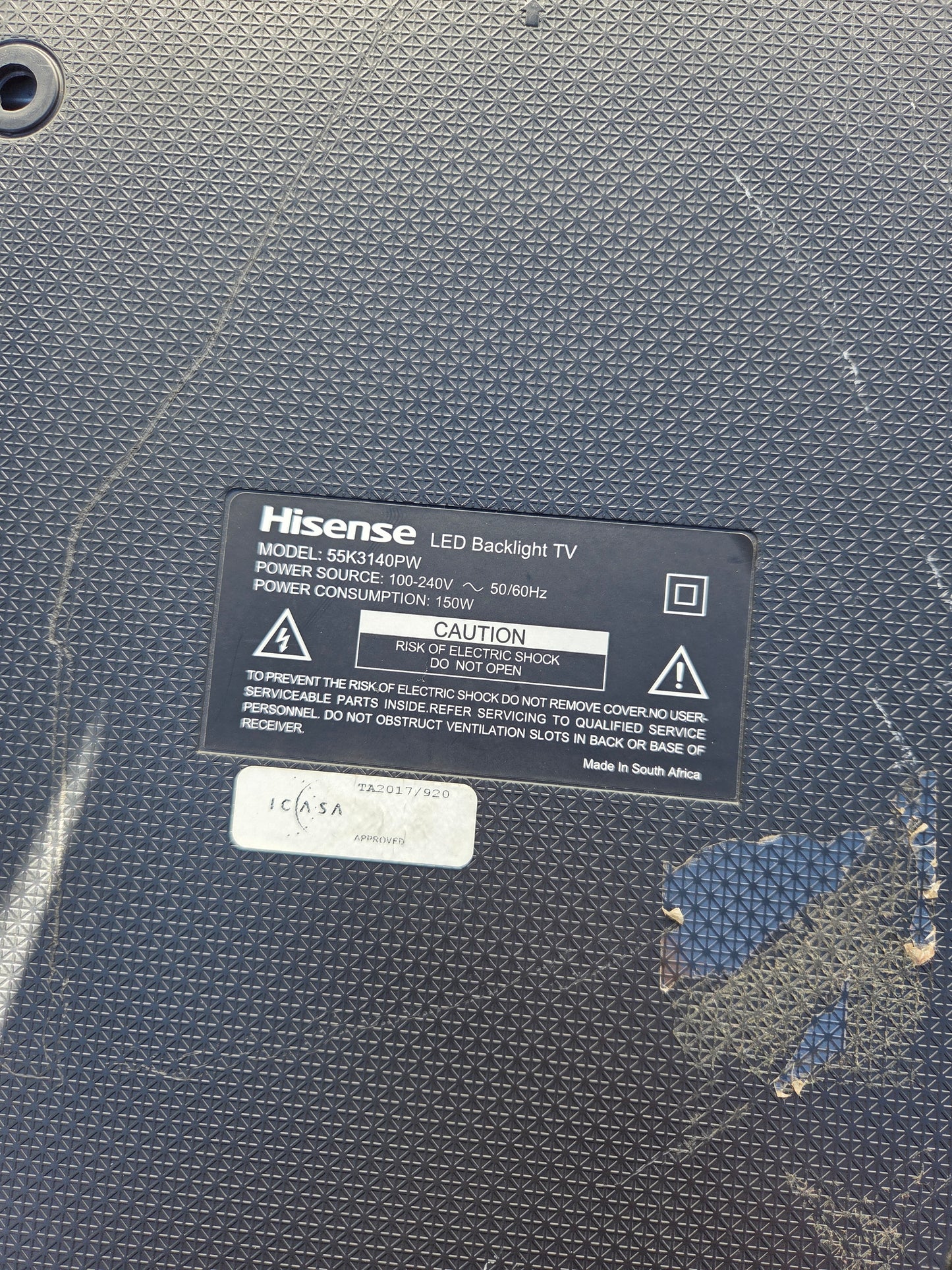 Hisense 55K3140PW Internal Wiring Harness & Ribbon Cable Set (N)