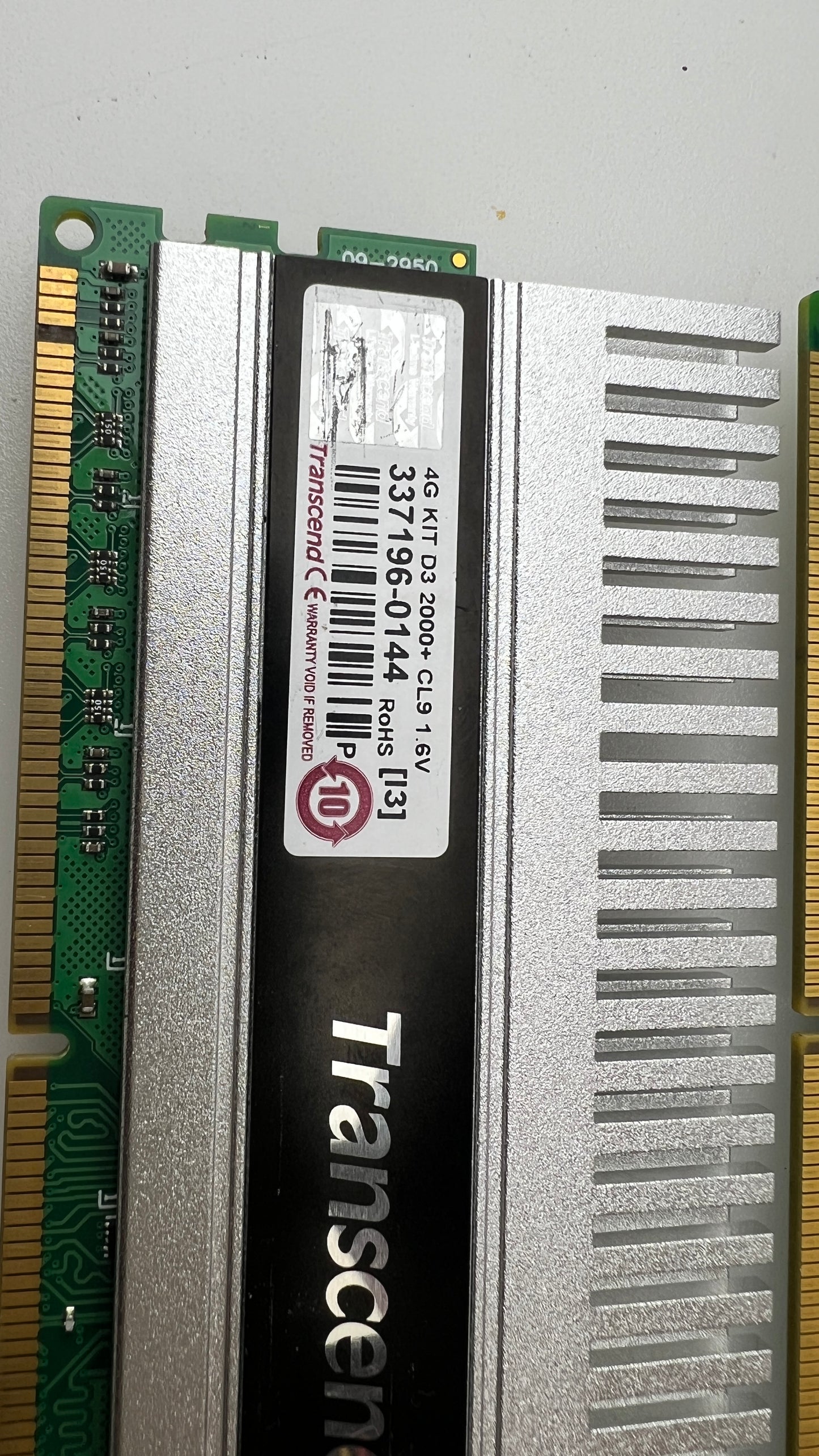 Transcend 4G KIT D3 2000+ CL9 1.6V (Tested) DDR3 Ram Tested