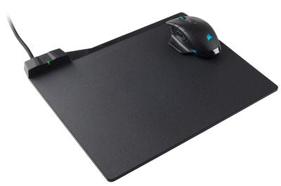 Corsair MM1000 Qi Wireless Charging Gaming Mousepad / USB 3.0 Pass-Through / Large Surface Area / Charging Status LED