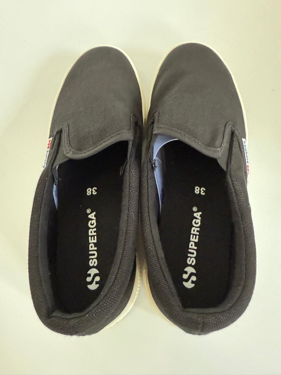 Superga Platform Slipon - Black F Avorio - UK 5