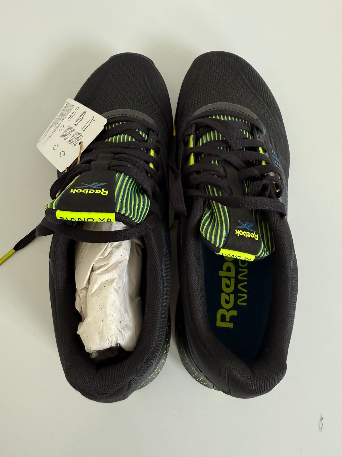 Mens Reebok Nano X4 Black/Blue/Lime Training Shoes - UK 7