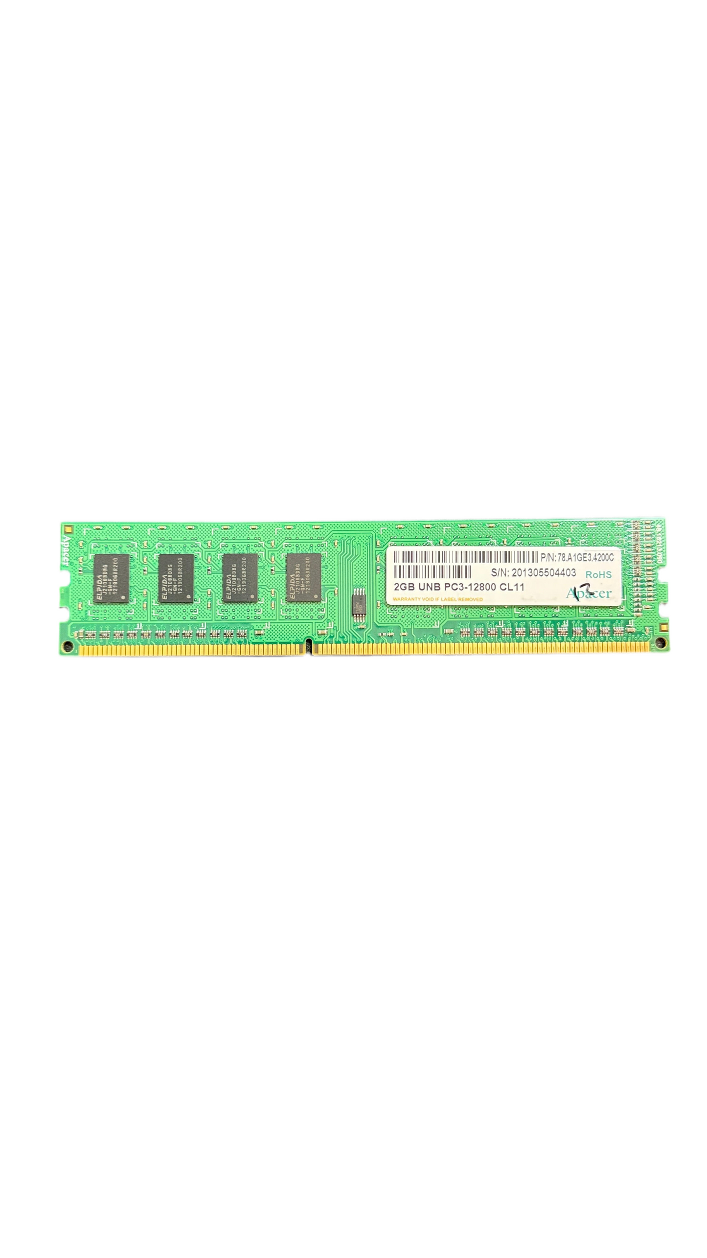 2GB UNB PC3-12800 CL 11 Apacer Ram