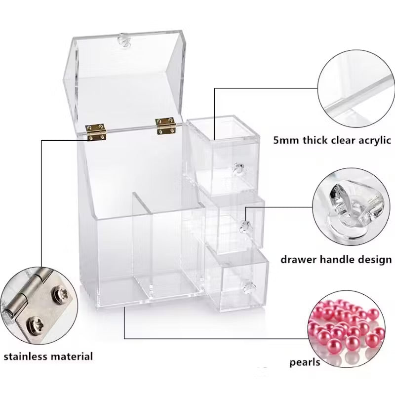 Styleberry Makeup Brush Holder with Pink Pearls Accessories not included