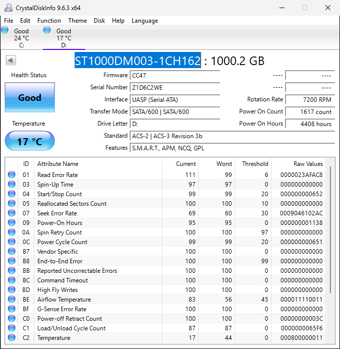 Seagate BarraCuda 1TB Internal Hard Drive HDD – 3.5 Inch SATA 6 Gb/s 7200 RPM 64MB Cache for Computer Desktop PC (ST1000DM003)- Test Results In Images-Z1D6C2WE