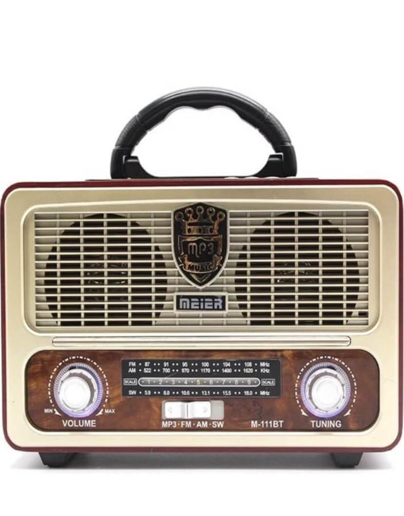 Meier M-111BT Portable Antique Bluetooth Radio