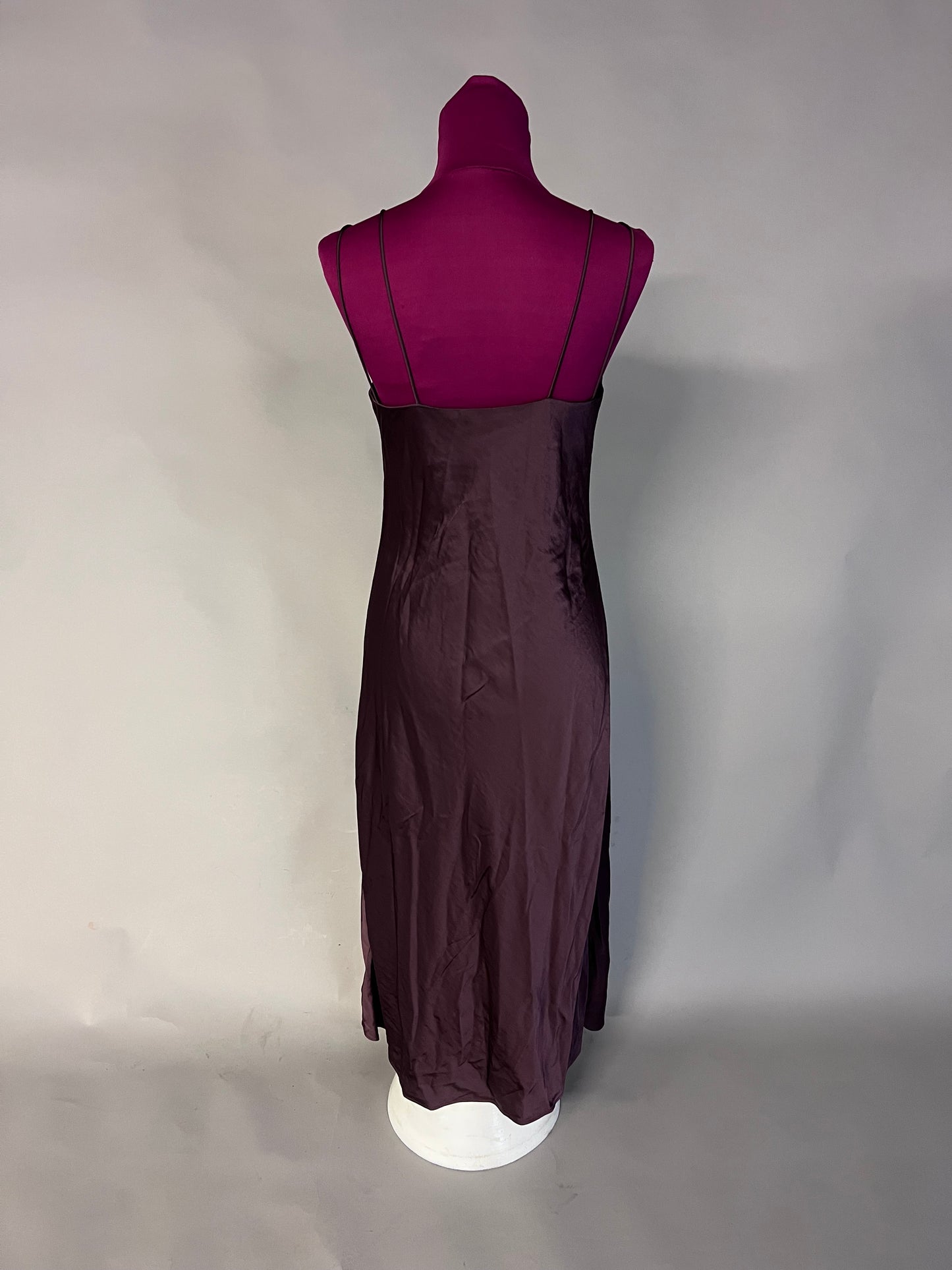 Poetry Sateen Burgundy Dress - Size 10