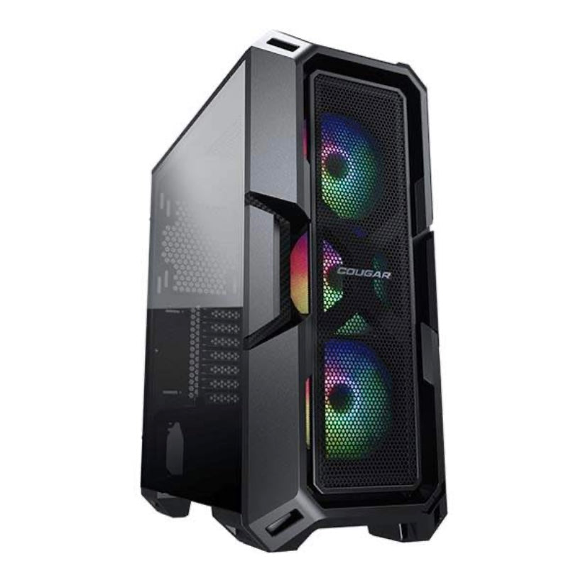 Cougar MX440 Mesh RGB Gaming Desktop Case (Side Panel Replaced Tinted Plexi Glass)