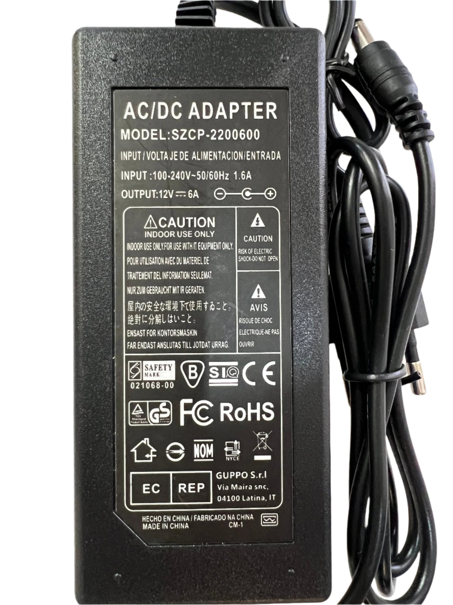 Power Supply 12V 6A