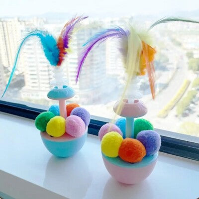 Self-Play Cat Tumbler Toy with Catnip