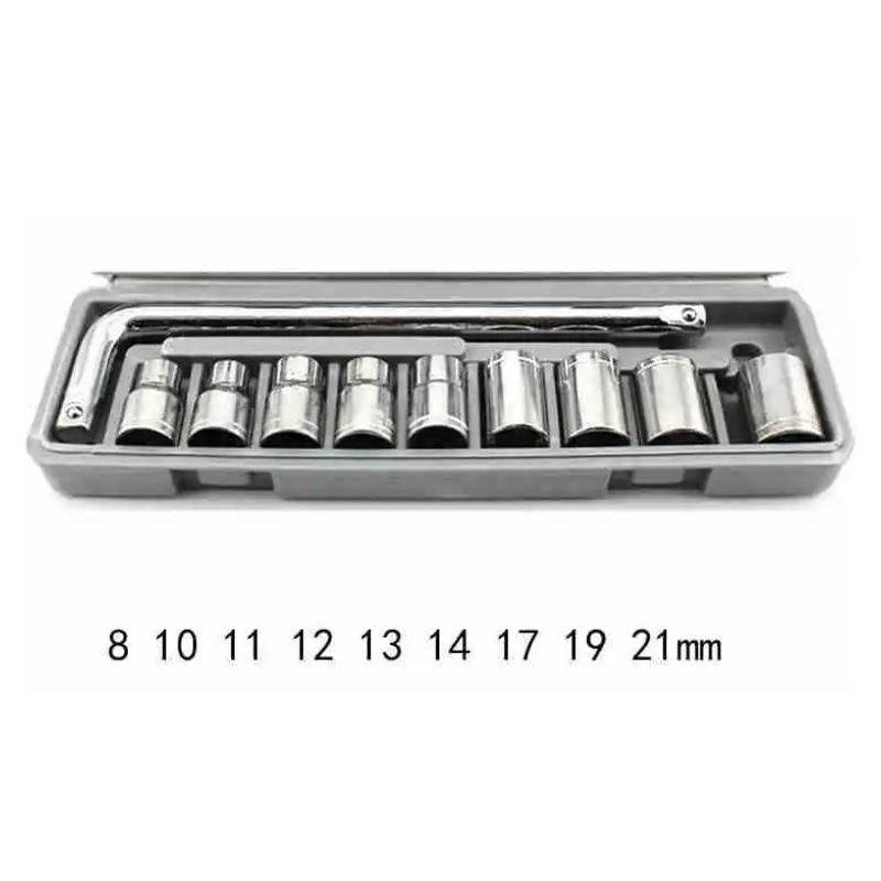 10-Piece Universal Steel Socket Wrench Set