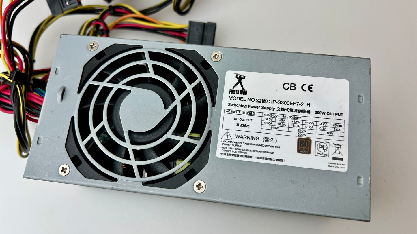 PC 24 Pin Power Supply IP-S300EF7-2 H Mecer Universal 300W 80+ TFX2.1