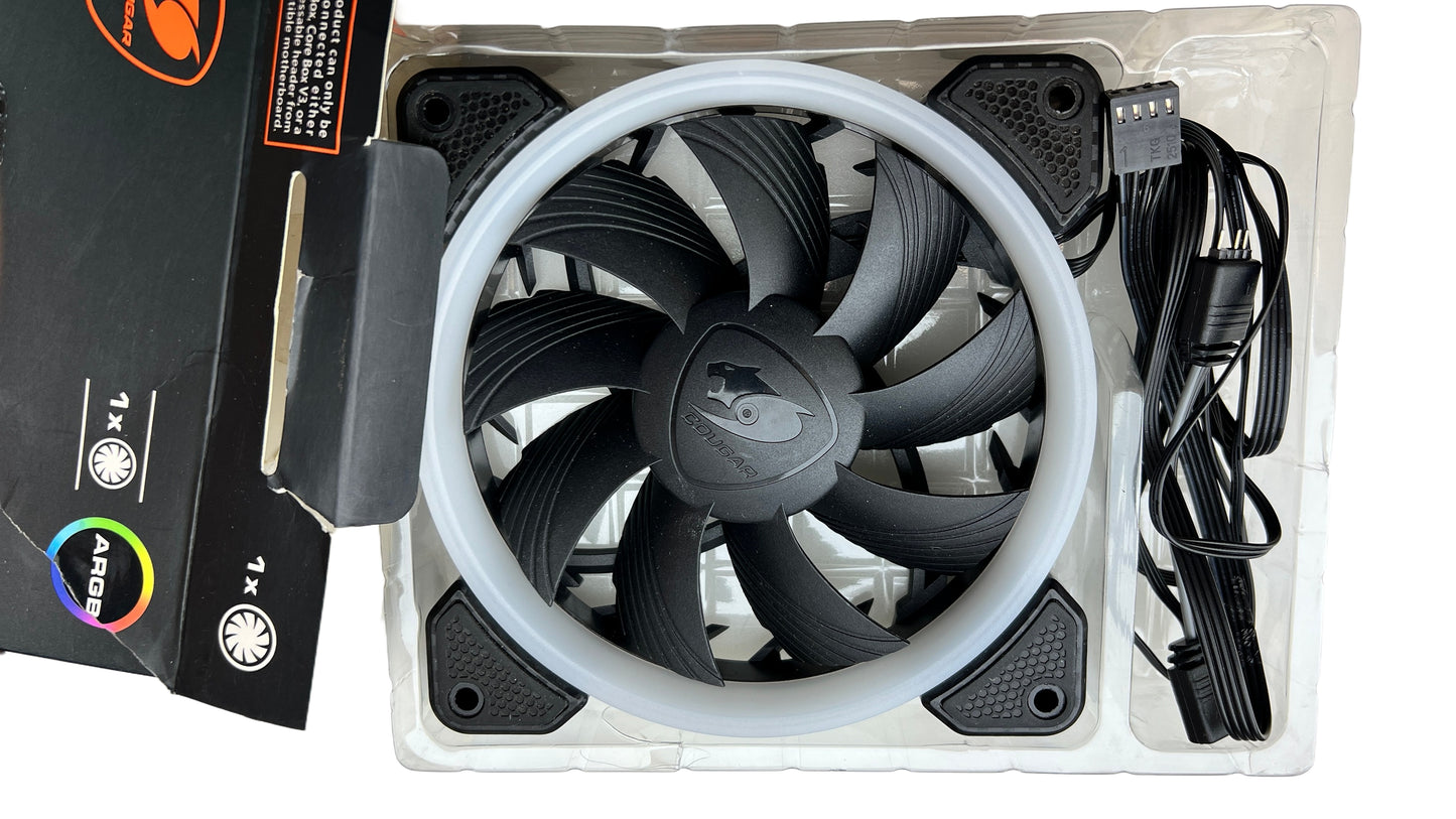 5xCougar Gaming Vortex ARGB VK120 PWM HDB Radiator/Case Fans (ARGB Faulty!!! -NEW Open Box)