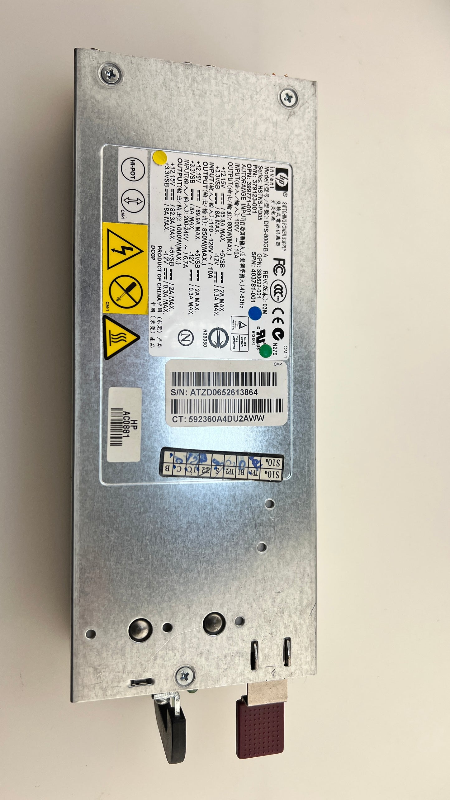 HP DPS-800GB A 1000W Power Supply 379123-001 DL380G5