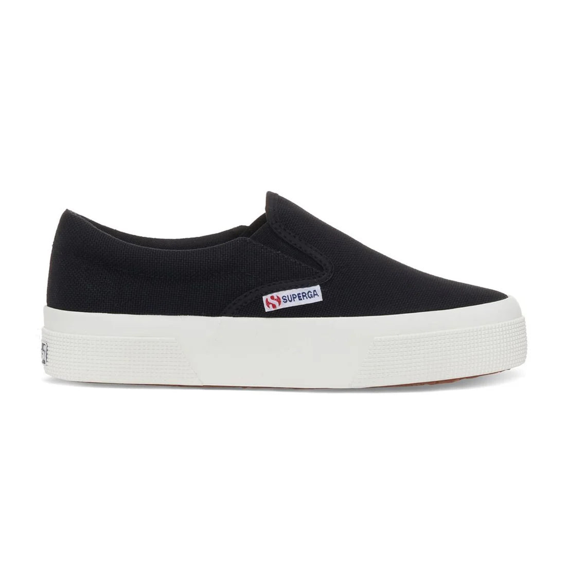 Superga Platform Slipon - Black F Avorio - UK 5