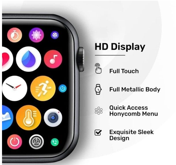 T500 Smart Watch Big HD Infinite Display Calling Smartwatch/ White