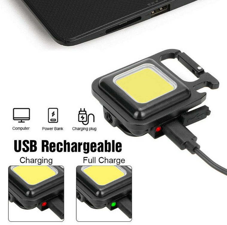 Multi-function Aluminum Rechargeable Keychain Mini Led Portable Work Light