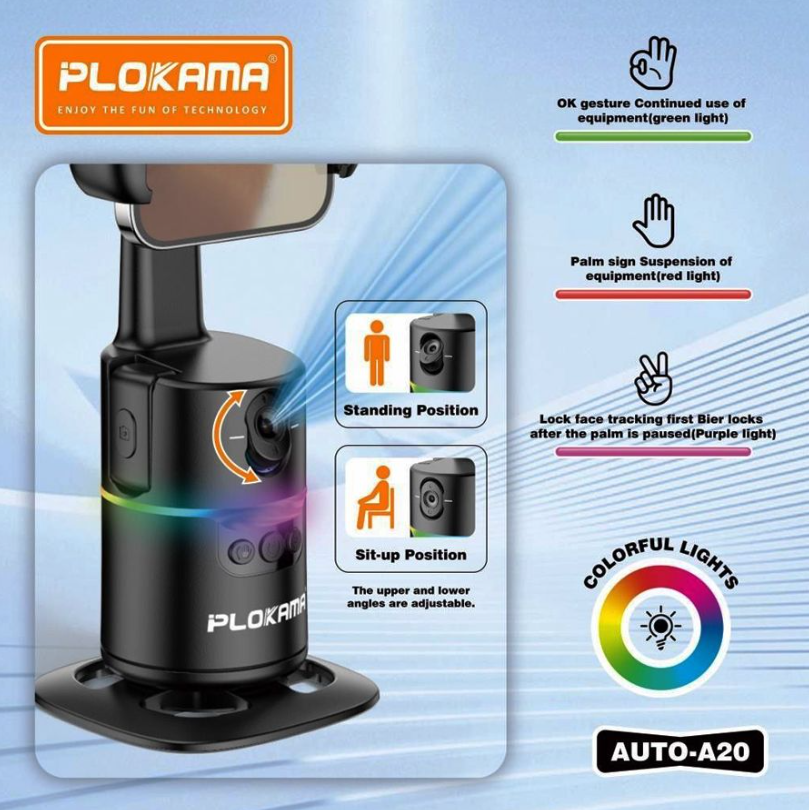 Plokama A20 360' Smart Shooting Gimbal With AI