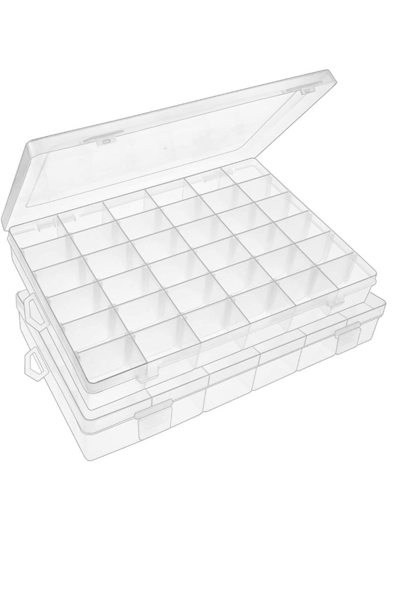 Maisonware 36 Grid Plastic Jewellery Stationary Crafts Organiser