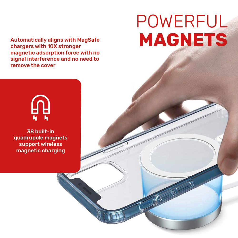 Ntech Magsafe iPhone 12 Pro Case Cover with 2 Screen Protectors