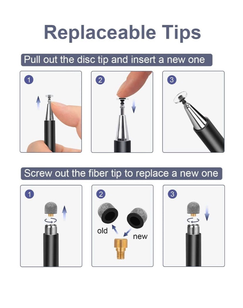 Ntech Universal Stylus Pen for Touch Screens – Set of 2