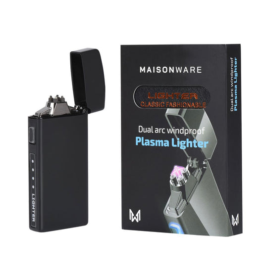 Maisonware Double Arc Plasma Electric Flameless USB Windproof Lighter