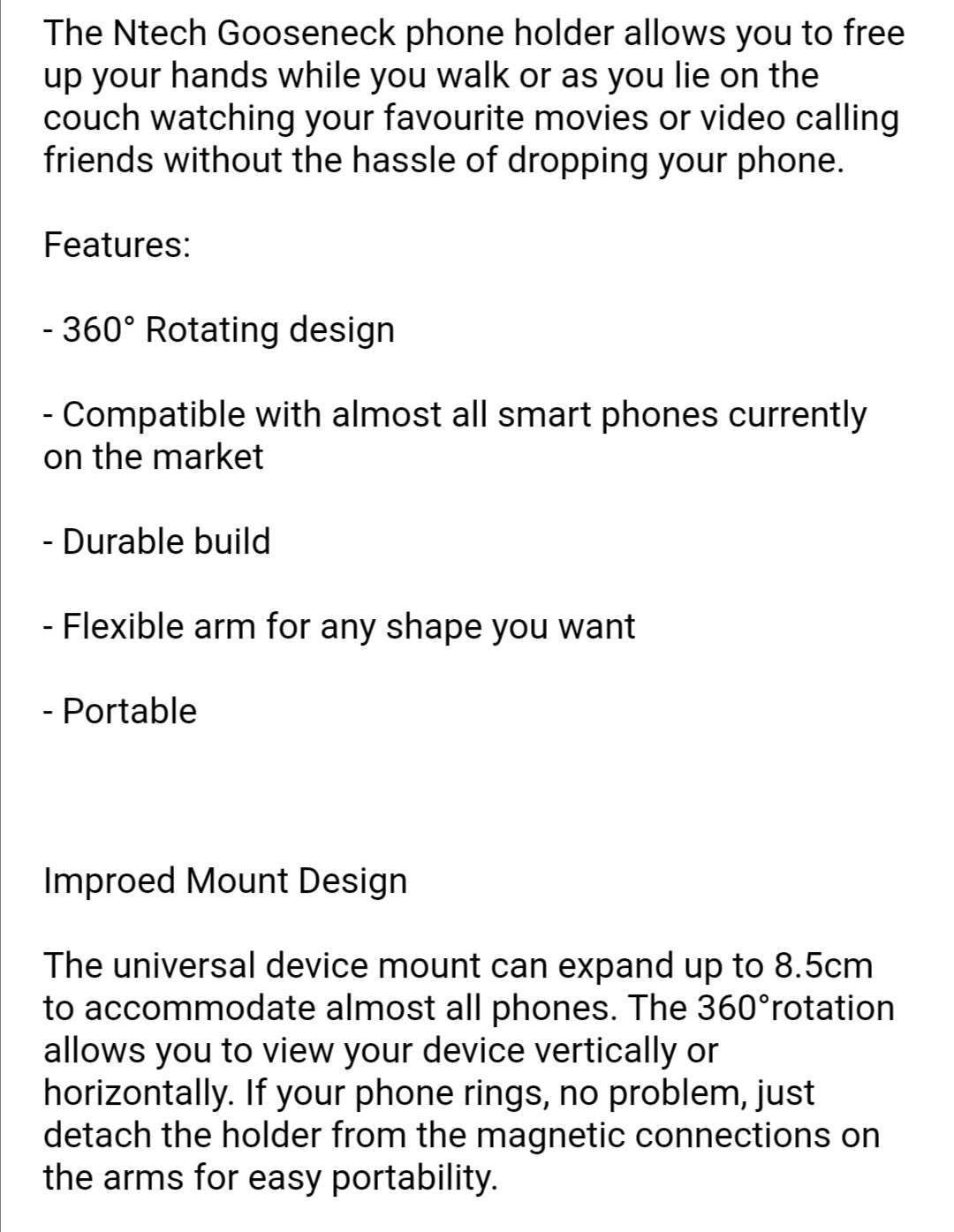 Gooseneck Phone Holder