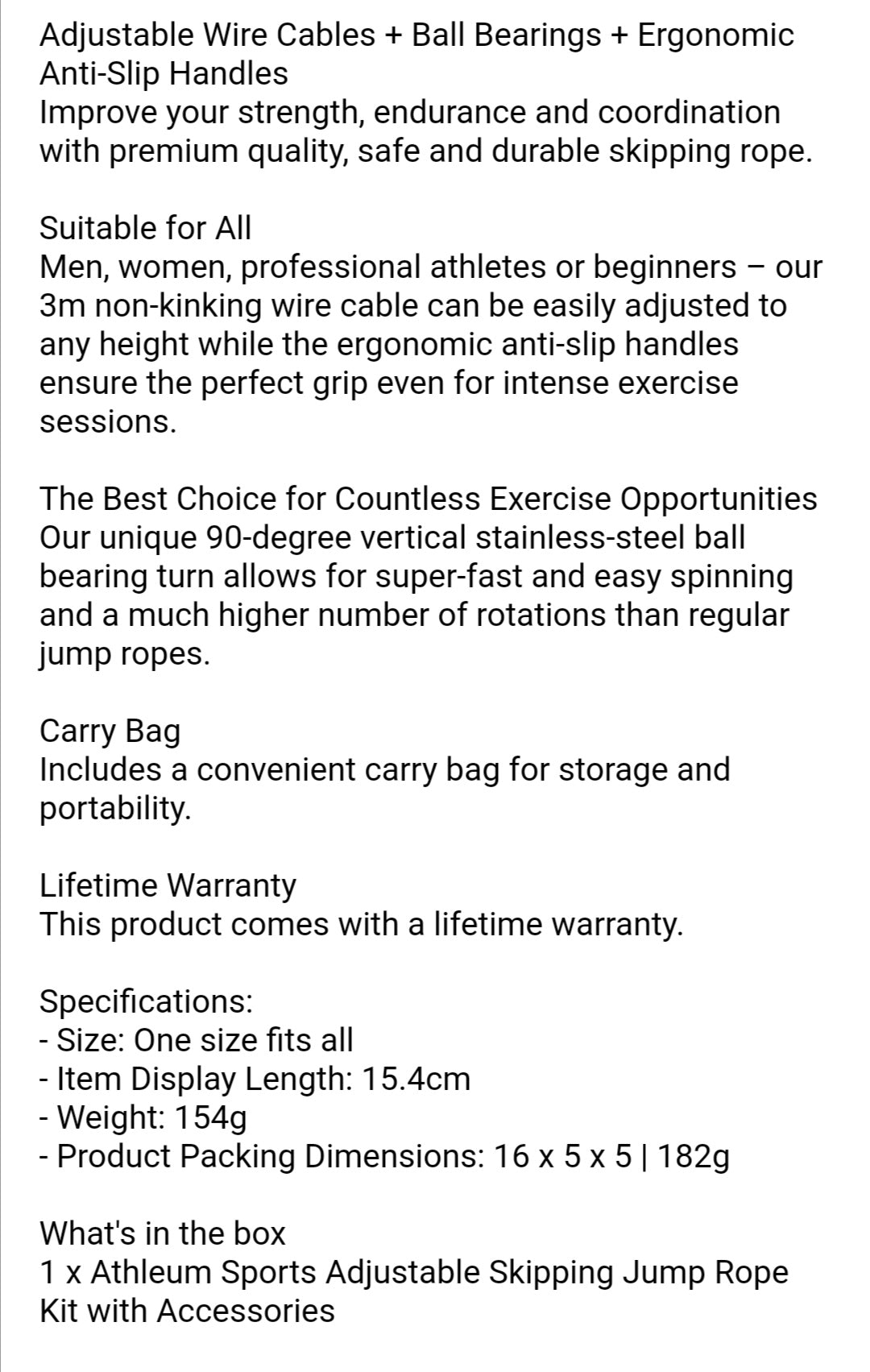Adjustable Skipping Rope
