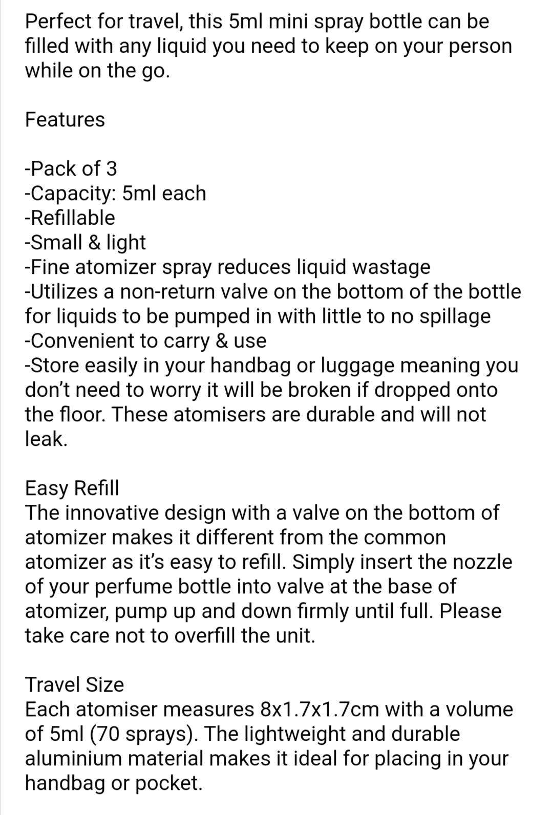 Re-Fillable Automizer (Set Of 2)