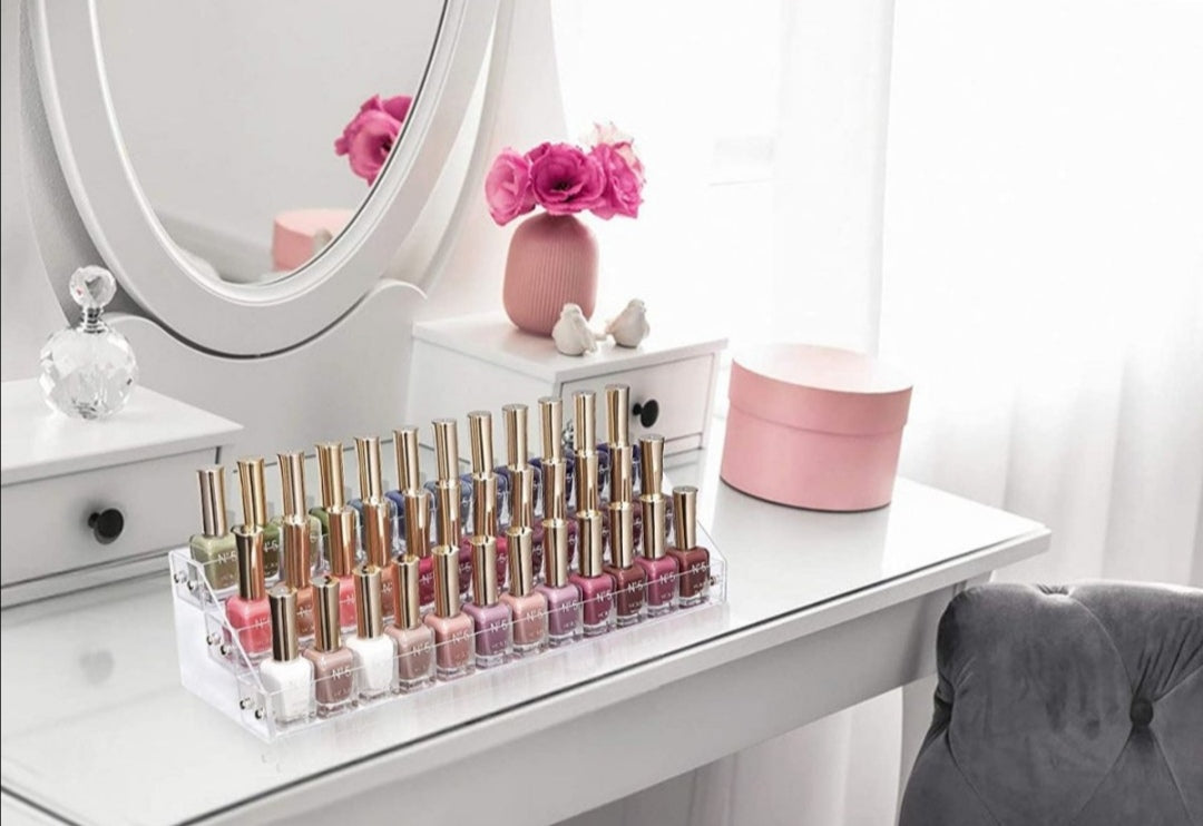 3 Tier Clear Acyrlic Nail Polish Display Rack