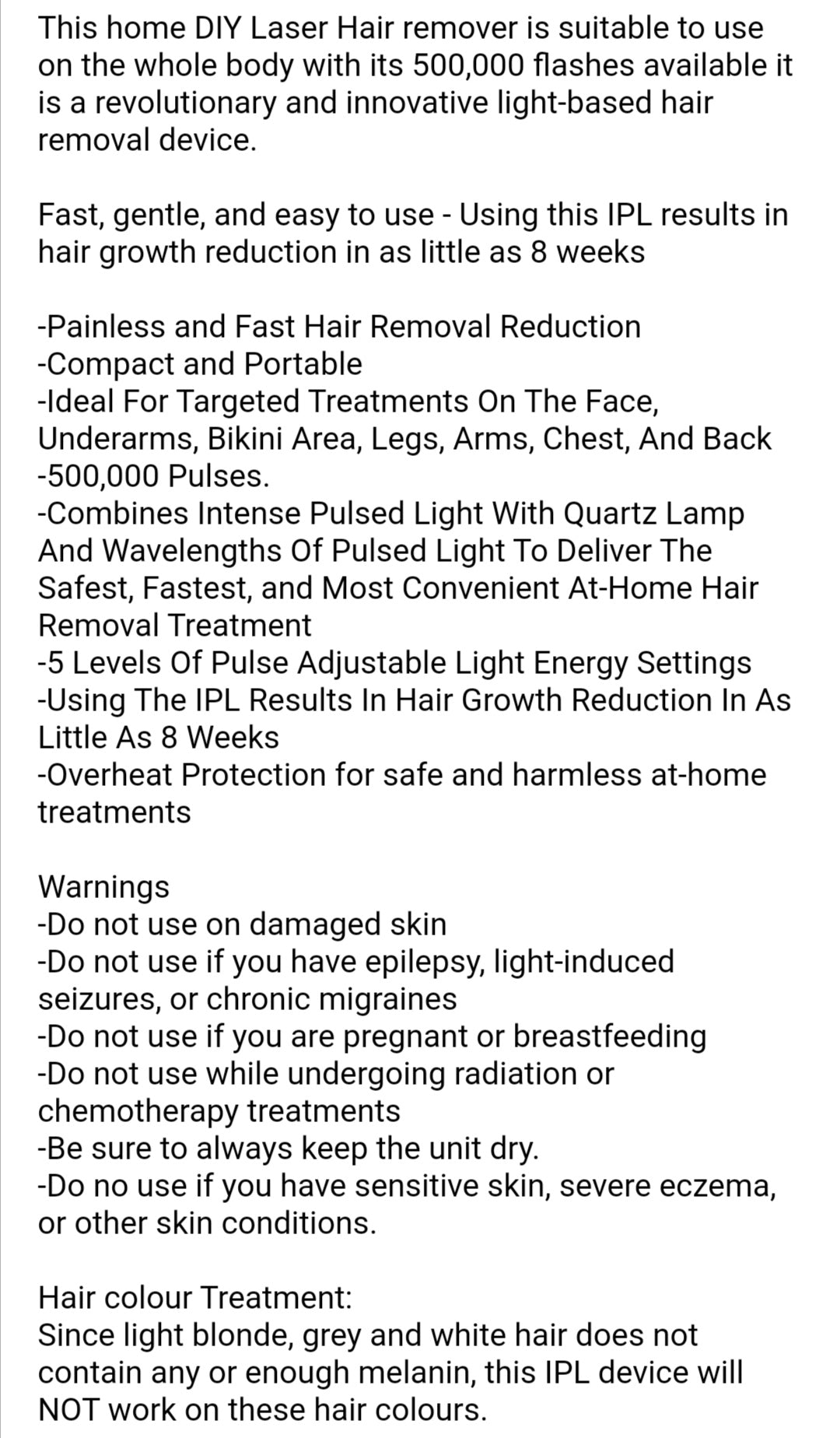 IPL Laser Hair Removal Device
