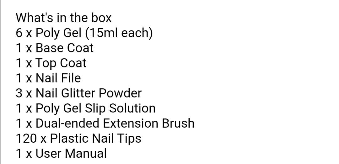 Polygel Nail Extension Kit With Tips