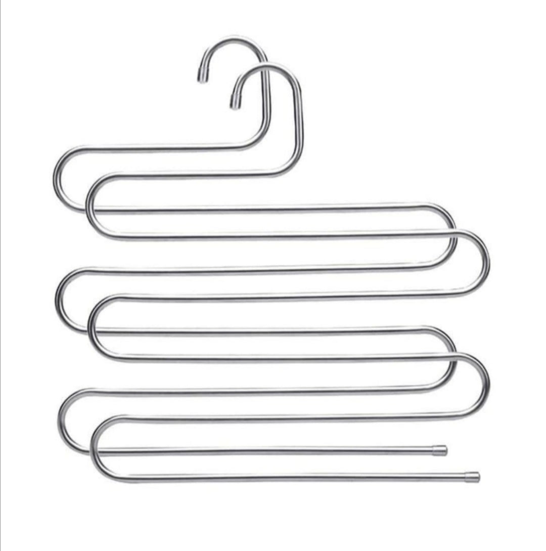 S-Type Stainless Steel Clothes/Pants Hanger Sold Individually