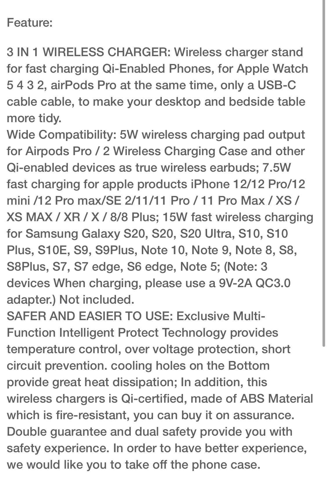3in1 Wireless Charging Foldable Stand
