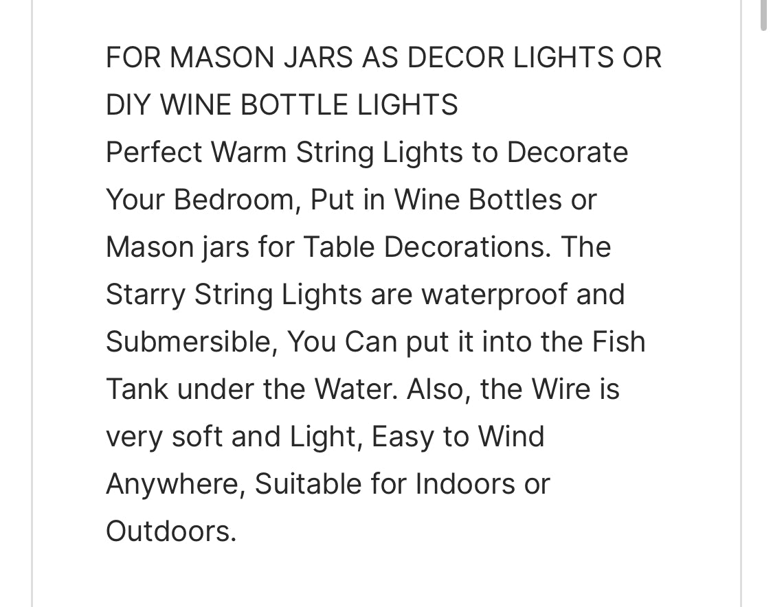 Set of 6 Lithium Battery Powered Fairy Lights