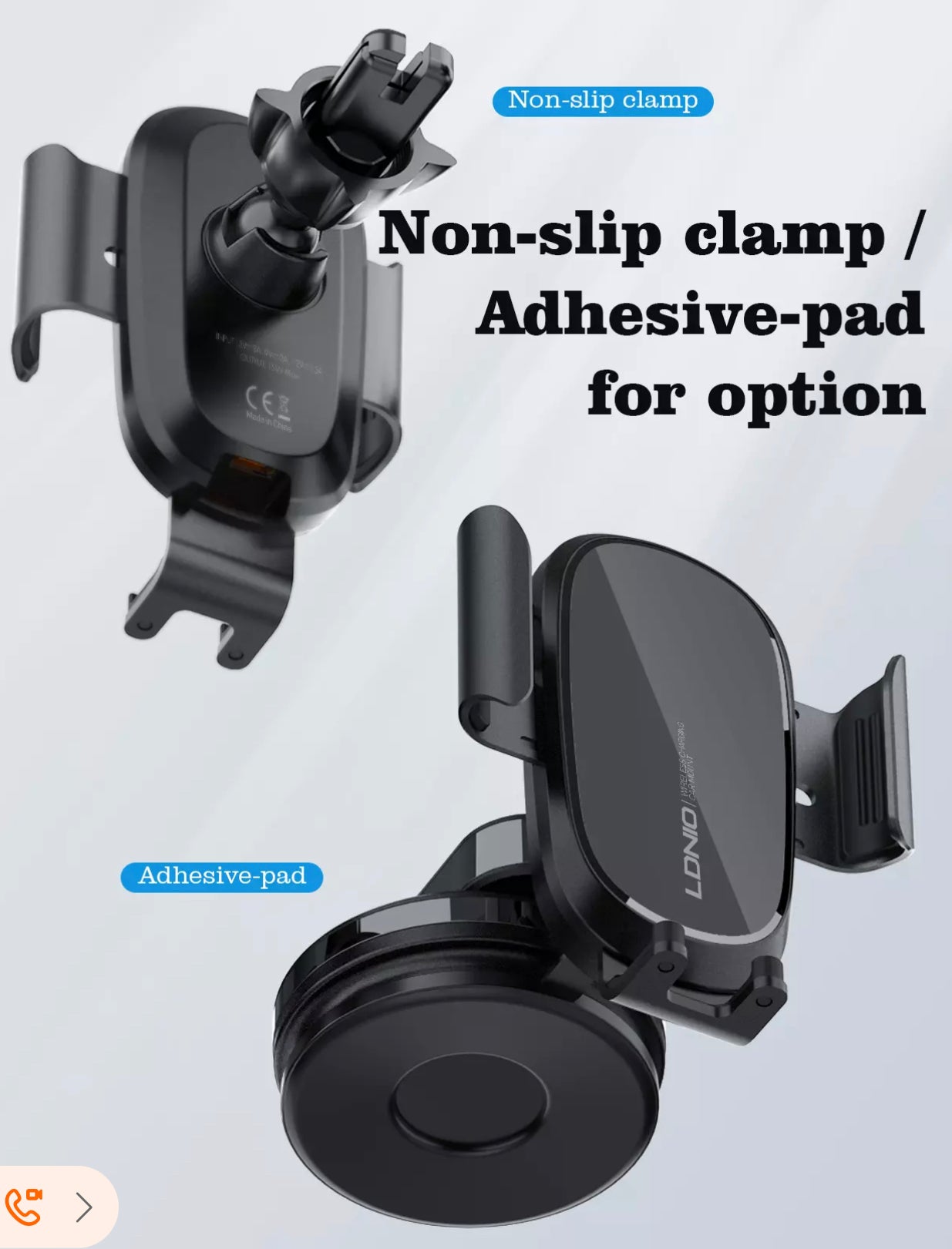 15w Wireless Charging Car Phone Holder