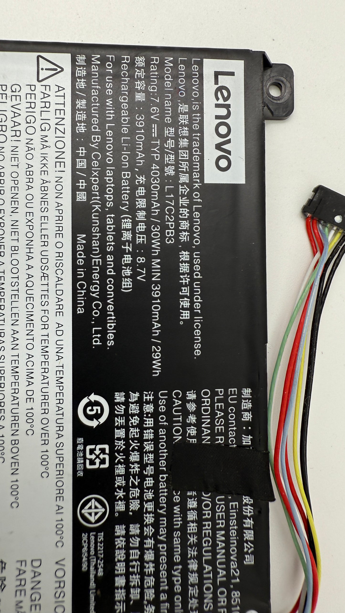 L17L2PB3 L17M2PB3 L17C2PB3 L17L2PB4 Battery for Lenovo V130-15IGM
