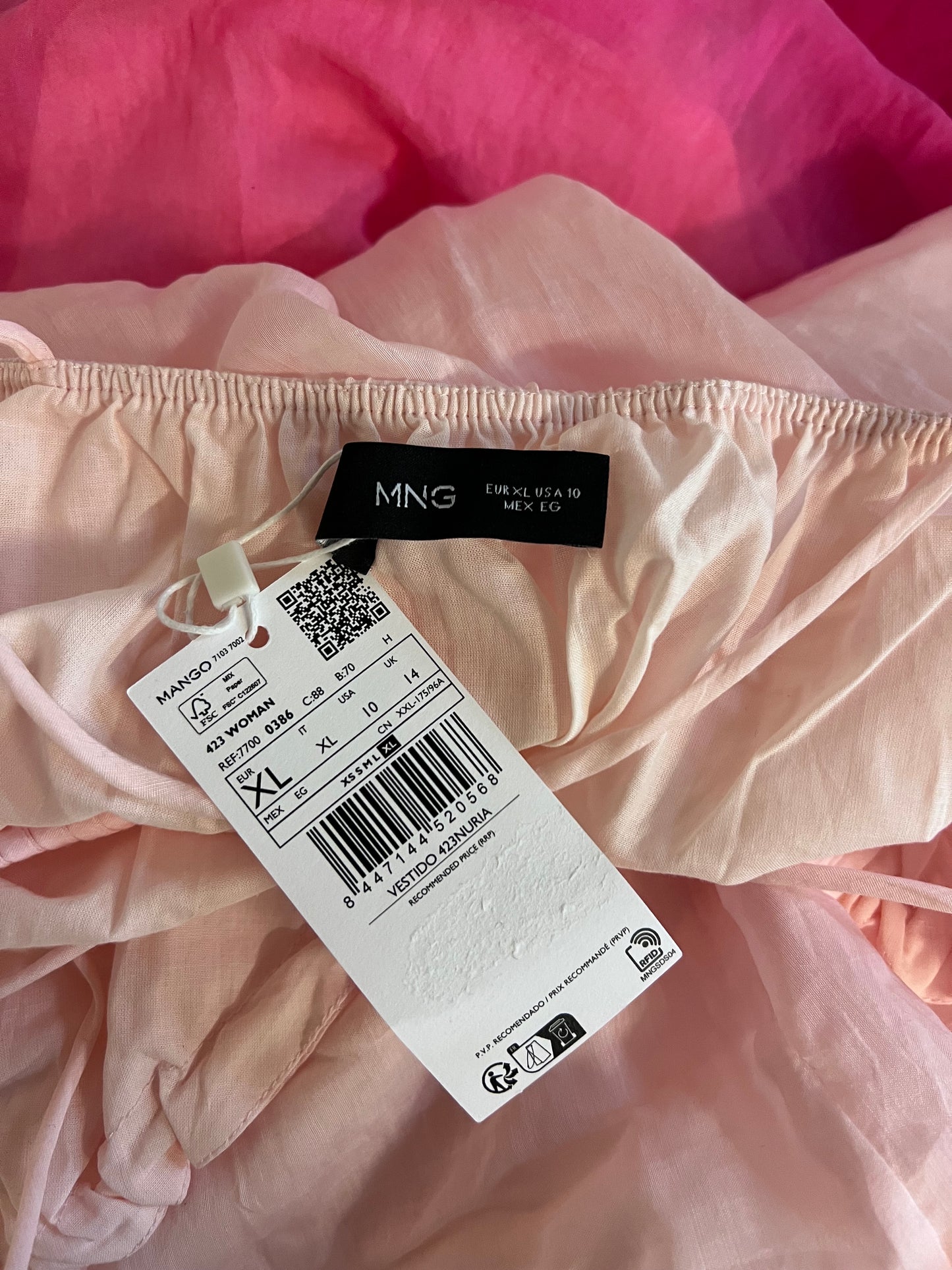 Mango Nuria Ombre Dress - Size XL