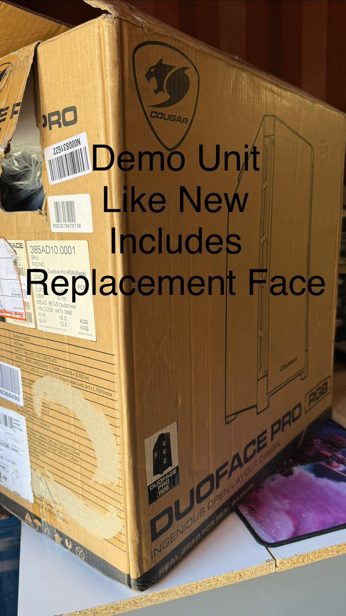 Cougar Duoface Pro RGB Open Box (Demo Unit) - Includes Replacement Face