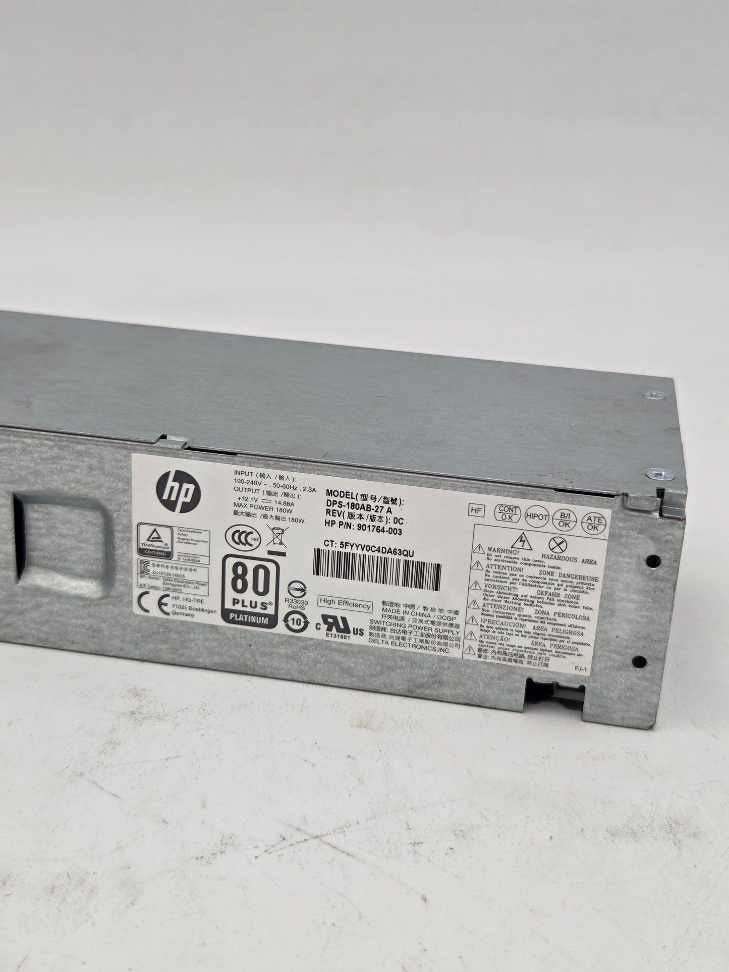 HP 180W 4 Pin Power Supply Unit (PSU) - Model DPS-180AB-27 A / HP P/N: 901764-003