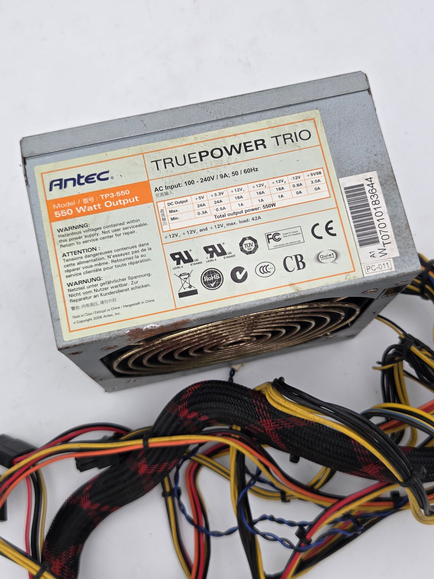 Antec TruePower Trio TP3-550 550W ATX Power Supply Unit (PSU) - Quiet Computing