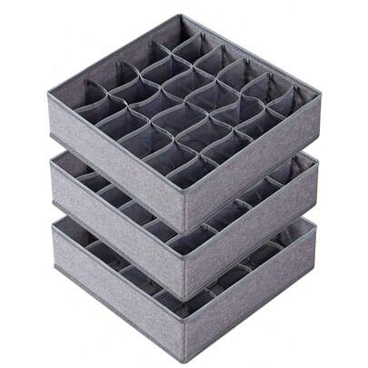 Maisonware Collapsible Socks and Underwear Organizer - Set of 3