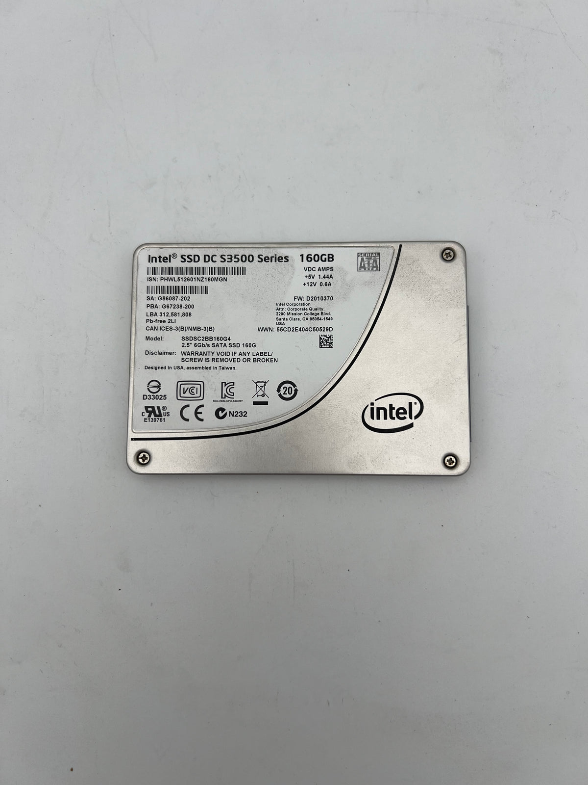 Intel SSD 160GB DC S3500 Series (Test results in images)