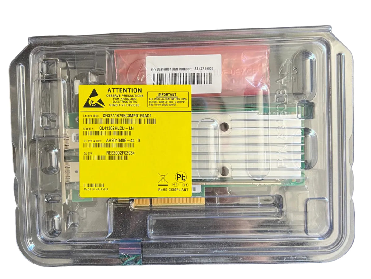 Lenovo ThinkSystem QLogic QL41262
Dual-port 10/25Gb Ethernet network card